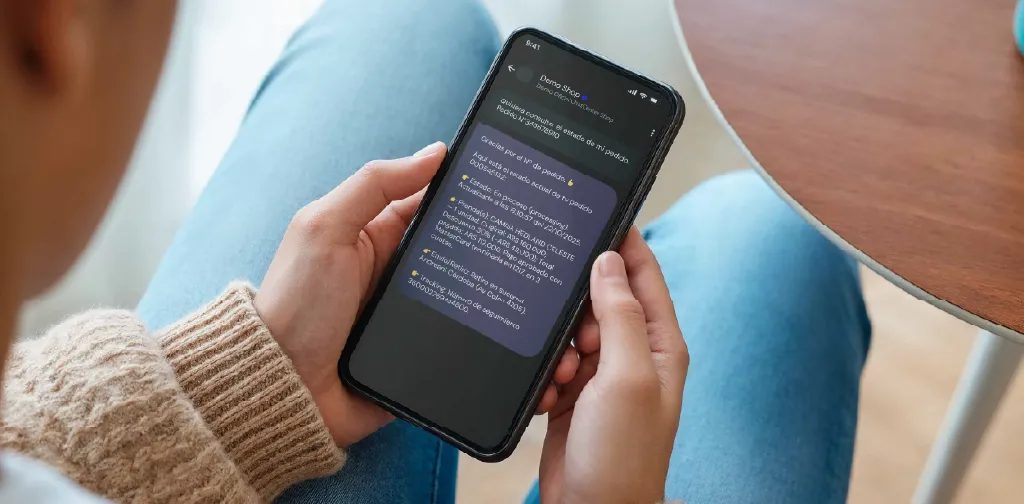 Respuesta personalizada del Agente IA con el estado del pedido