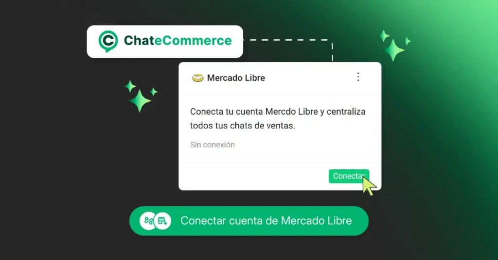 Conectar tu cuenta de Mercado Libre a Chatecommerce te permite centralizar preguntas de pre-venta y mensajes de postventa en una sola bandeja, junto con WhatsApp y redes sociales. Descubre cómo hacerlo paso a paso.