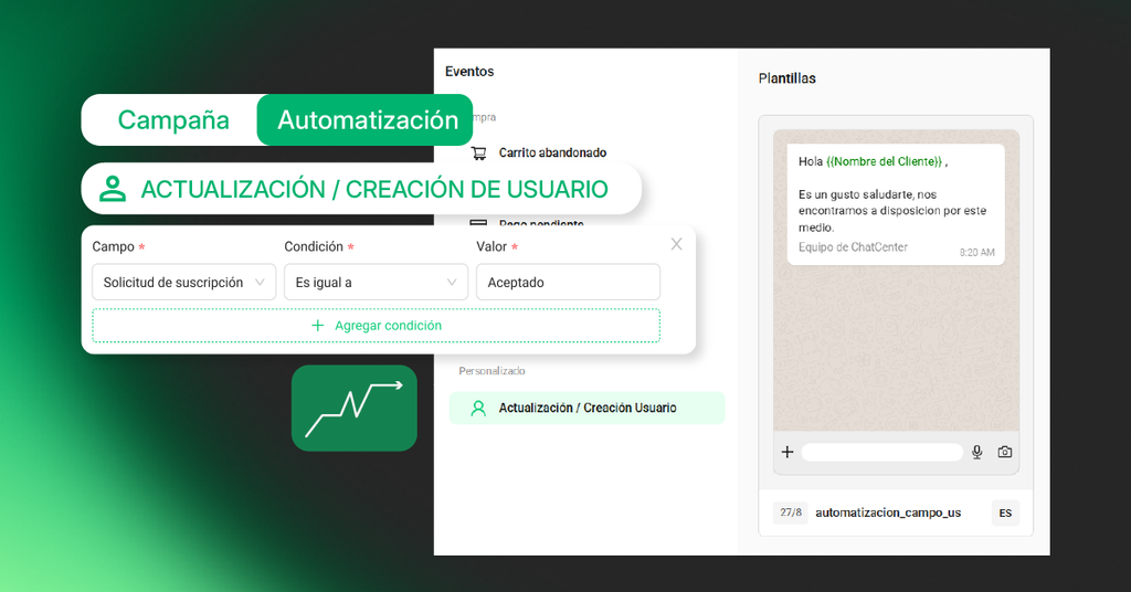 Equipos en ChateCommerce - Panel de gestión de equipos con lista de equipos y General